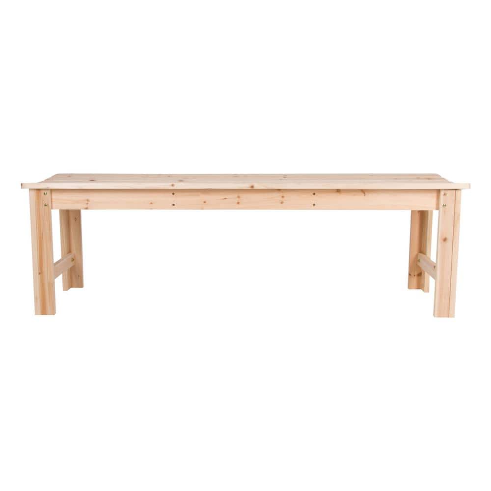 Shine Company Backless 60 in. Natural Wood Outdoor Bench - $70
