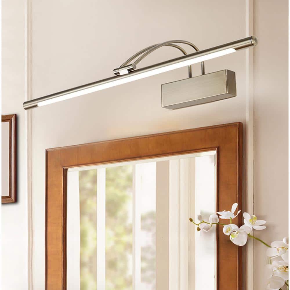 aiwen Modern 24 in. 1-Light 11-Watt Silver LED Vanity Light - $50