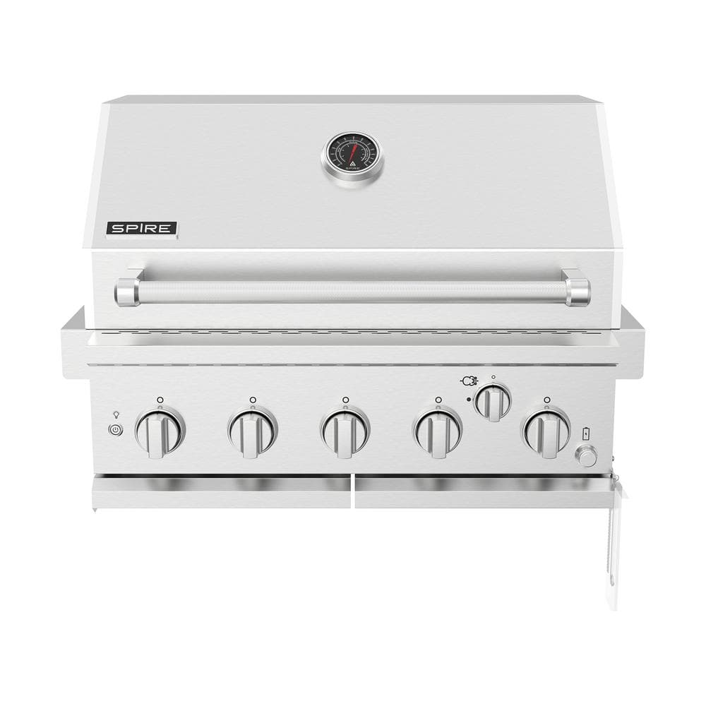 5-Burner Built-In Propane Gas Island Grill Head in Stainless Steel with Rear Burner - $515