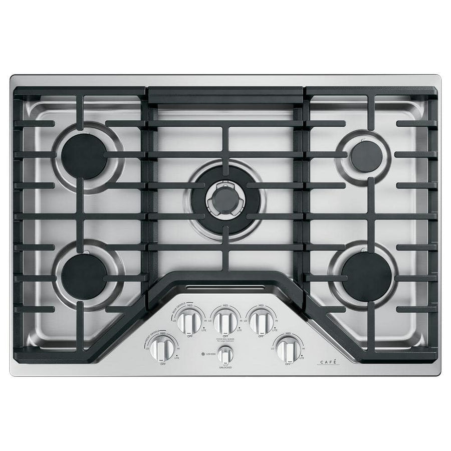 Cafe 30 in. Gas Cooktop with 5 Burners including 20,000 BTU Triple Ring Burner - $1200