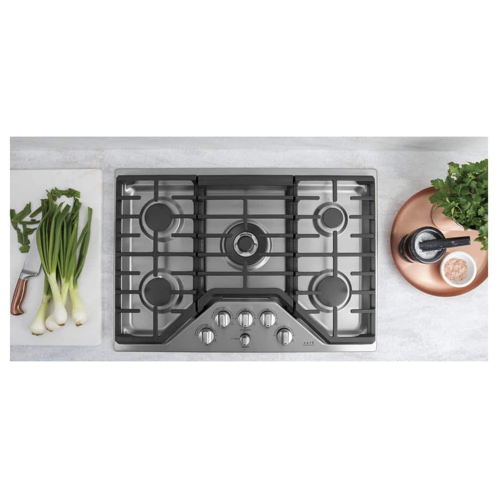 Cafe 30 in. Gas Cooktop with 5 Burners including 20,000 BTU Triple Ring Burner - $1200