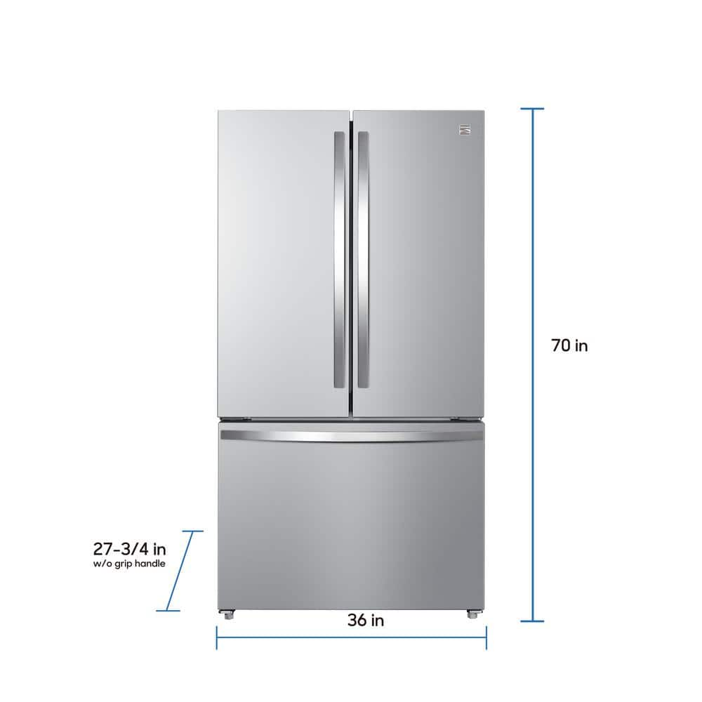 KENMORE 20.3 cu. ft. Counter Depth Refrigerator (Dent in side left door) - $750