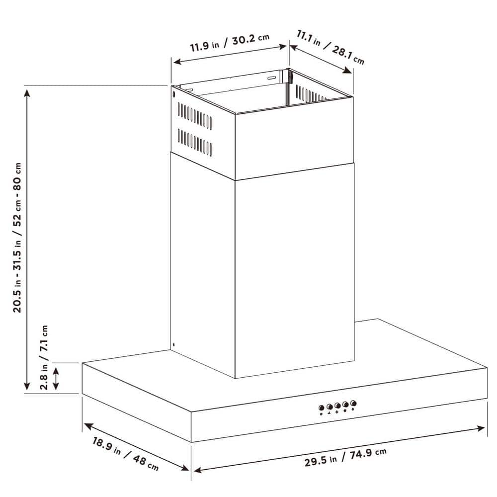 Vissani wall mount popular hood