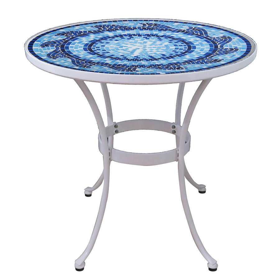 StyleWell 28 in. Coastal Glass Mosaic Outdoor Patio Bistro Table - $60