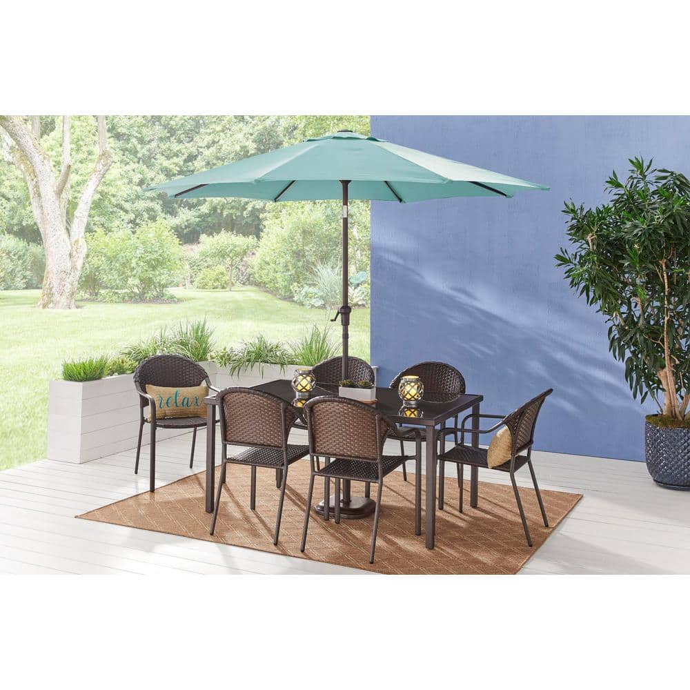 StyleWell 60 in. x 38 in. Mix and Match Rectangular Steel Outdoor Patio Dining Table - $70
