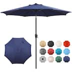 Sun-Ray 9 ft. Round 8-Rib Steel Market Umbrella in Navy - $30