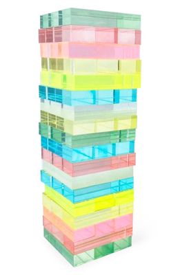 Sunnylife Lucite Mini Jumbling Tower in Green - $20