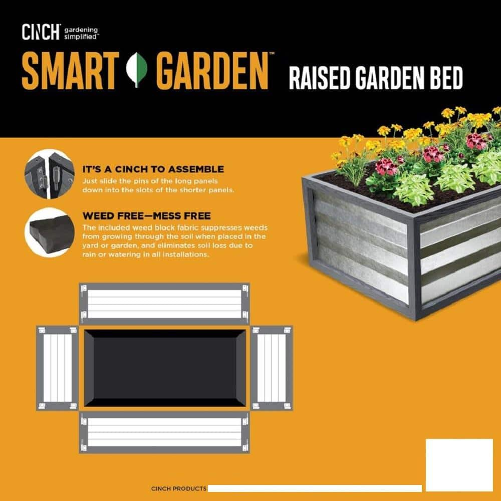 Cinch Smart Garden 24 in. x 24 in. x 12 in. Tan Composite 50