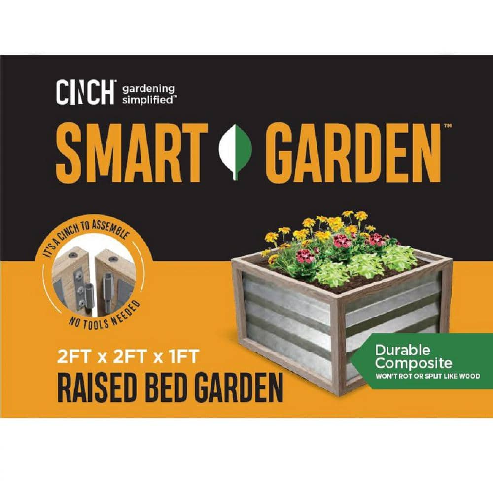 Cinch Smart Garden 24 in. x 24 in. x 12 in. Tan Composite 50