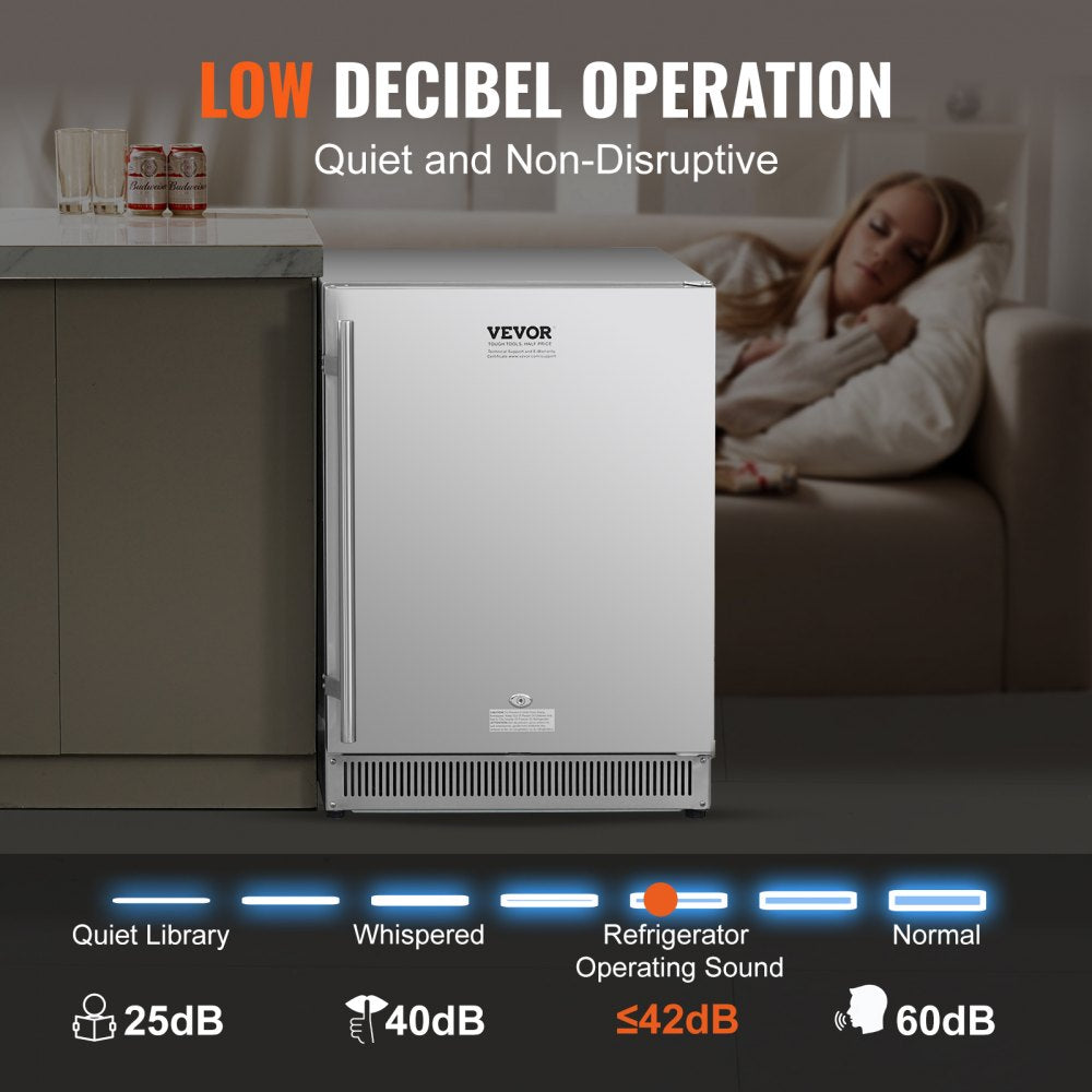 VEVOR 24 inch Indoor/Outdoor Beverage Refrigerator, 185QT - $465