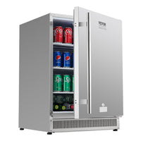 VEVOR 24 inch Indoor/Outdoor Beverage Refrigerator, 185QT - $465