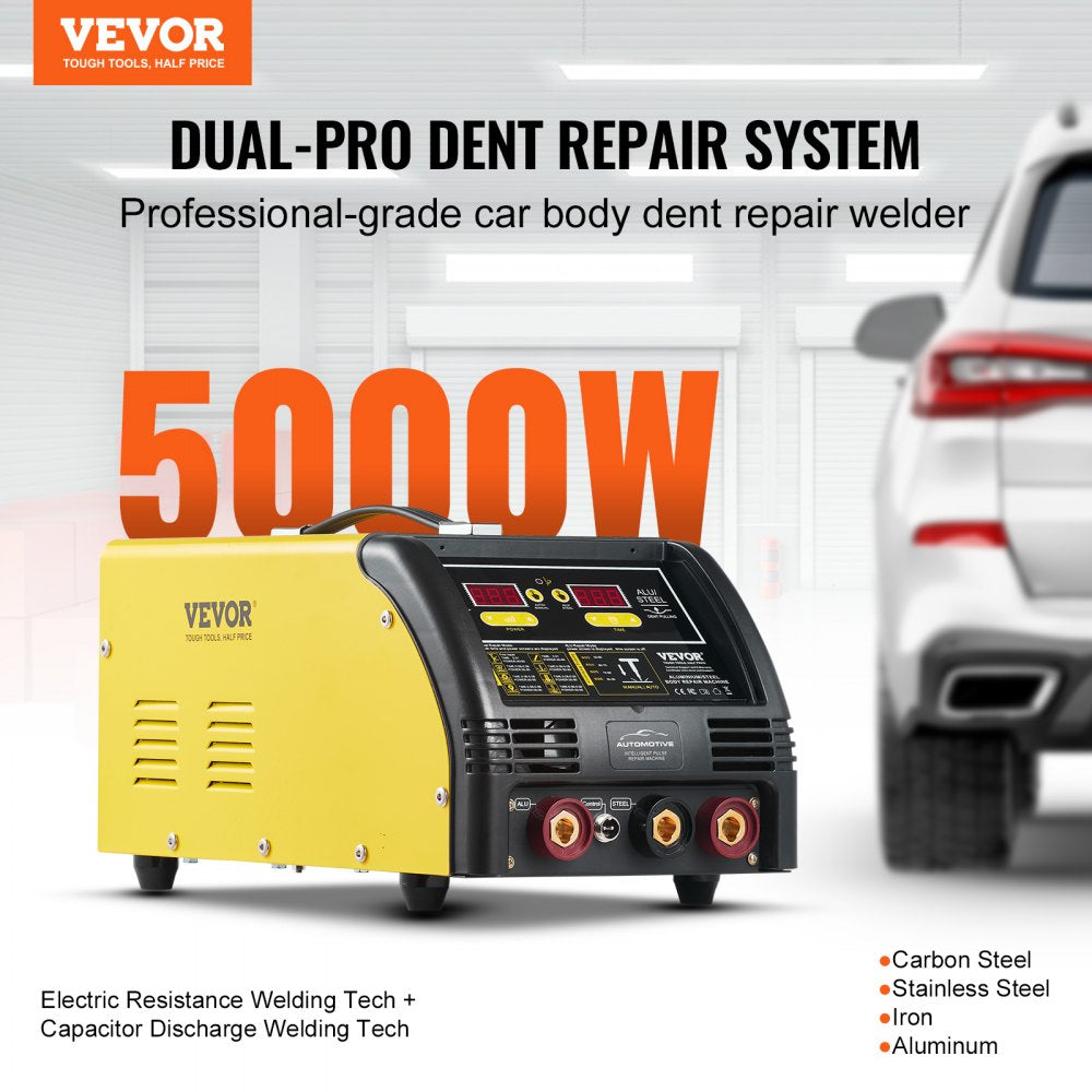 VEVOR Dual Pro Stud Welder Professional 5KW Welder for Steel & Aluminum Panels - $280