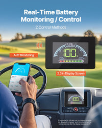 48V 105Ah Golf Cart Lithium Battery with LCD Monitor and 4000+ Cycles - $440