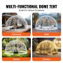 VEVOR 12FT Dome Bubble Tent Outdoor House Camping Shelter w/ Transparent Window - $320