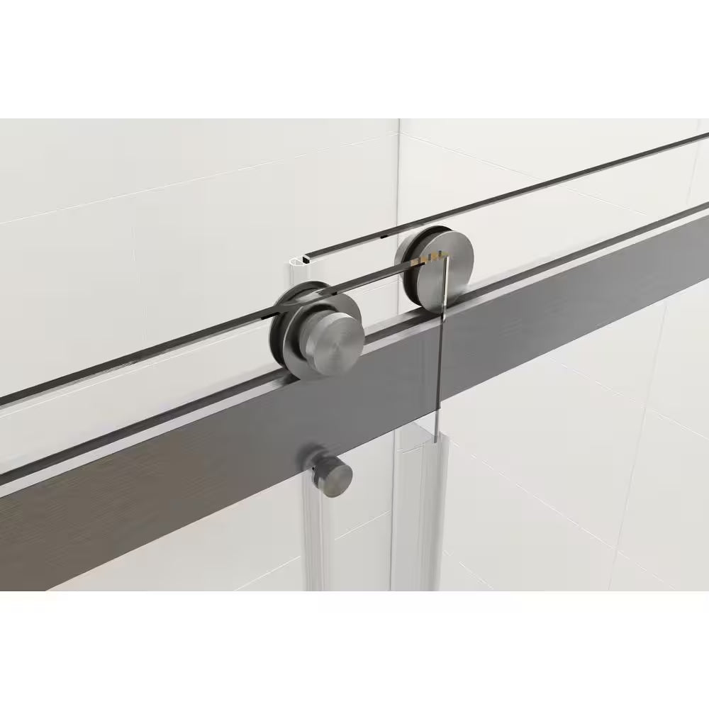 VANITYFUS 72 in. W x 76 in. H Double Sliding Frameless Shower Door - $715
