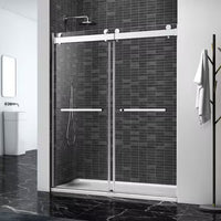 VANITYFUS 72 in. W x 76 in. H Double Sliding Frameless Shower Door - $715