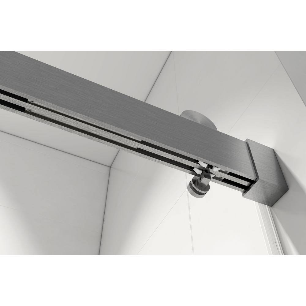 VANITYFUS 72 in. W x 76 in. H Double Sliding Frameless Shower Door - $715