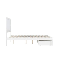 AFI NoHo White Full Solid Wood Storage Platform Bed with Foot Drawer - $210