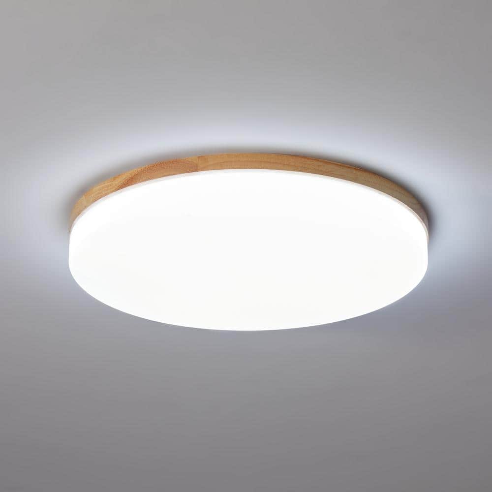 aiwen 15 in. 1-Light White 25-Watt Integrated LED Flush Mount Ceiling Lighting - $30