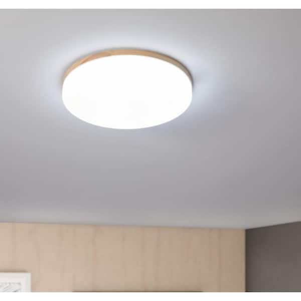 aiwen 15 in. 1-Light White 25-Watt Integrated LED Flush Mount Ceiling Lighting - $30