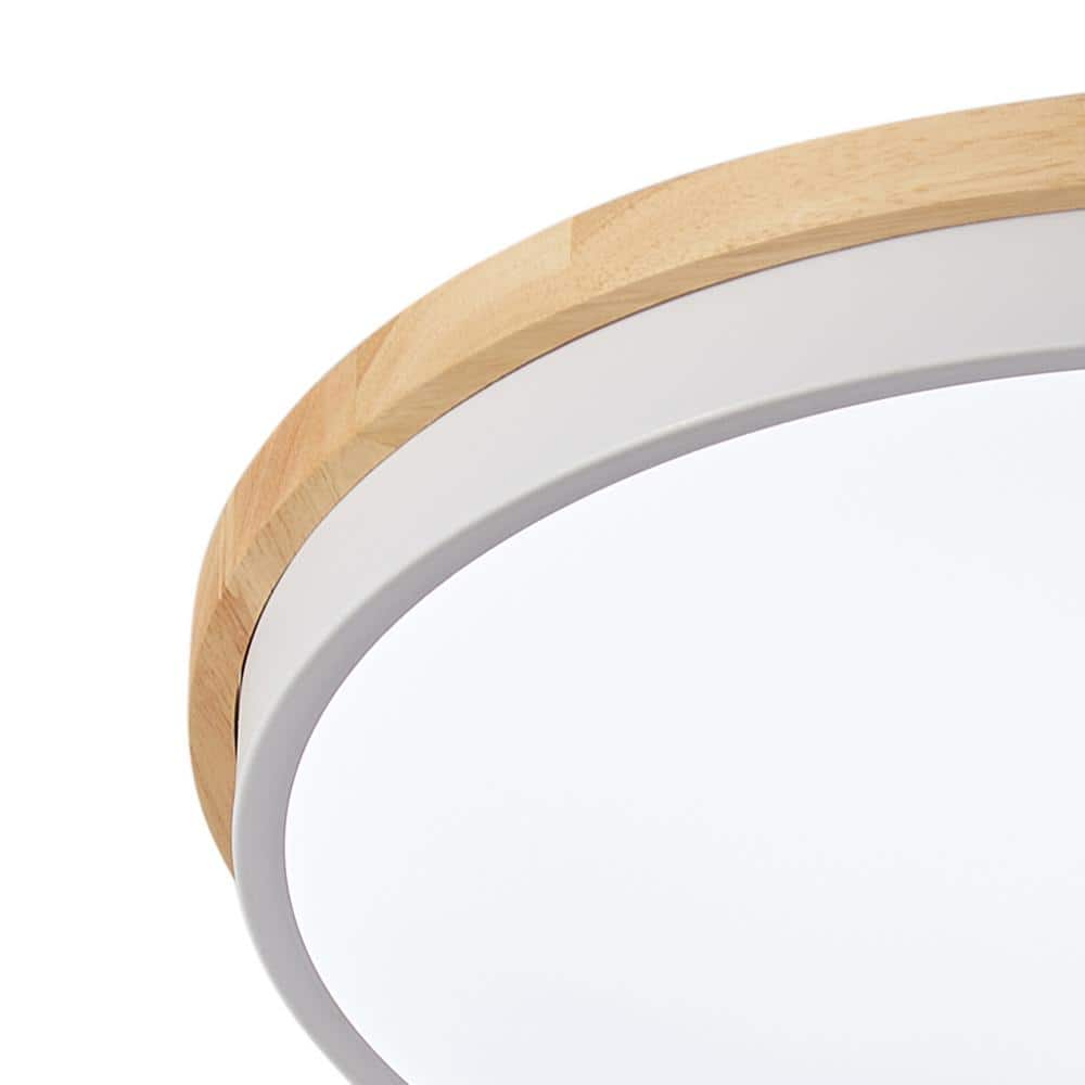 16.5 in. 1-Light Modern Minimalist Circle 25Watt LED Flush Mount Ceiling Light - $45