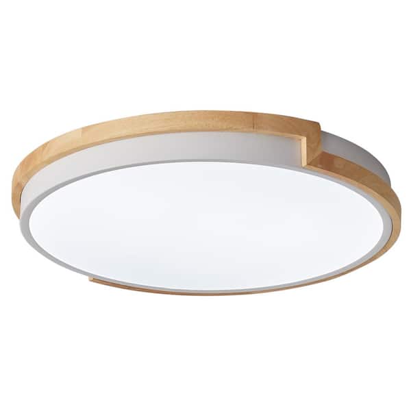 16.5 in. 1-Light Modern Minimalist Circle 25Watt LED Flush Mount Ceiling Light - $80