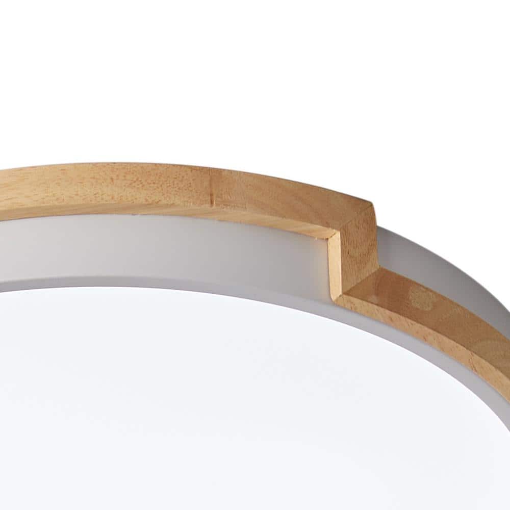16.5 in. 1-Light Modern Minimalist Circle 25Watt LED Flush Mount Ceiling Light - $45
