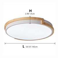 16.5 in. 1-Light Modern Minimalist Circle 25Watt LED Flush Mount Ceiling Light - $45