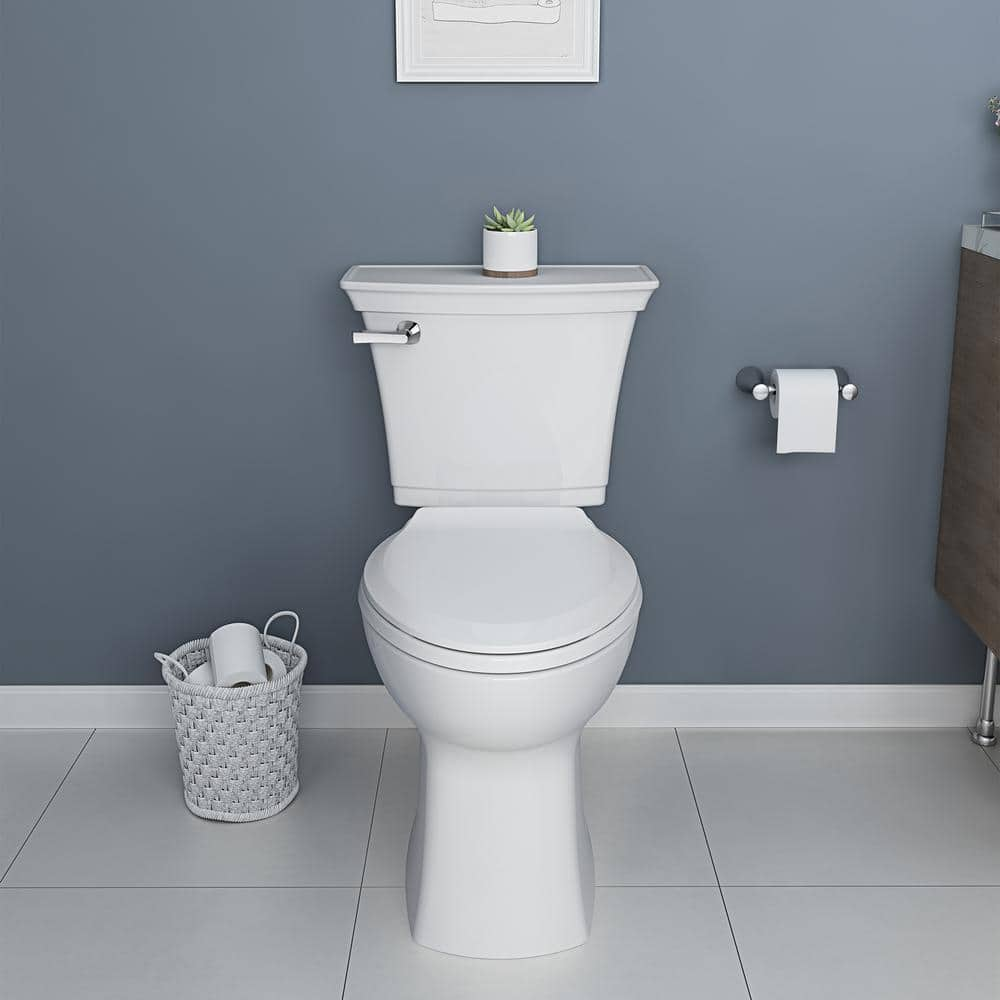 American Standard Rumson 2-Piece 1.28GPF Single Flush Elongated Toilet in White Seat - $85