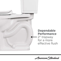 American Standard Rumson 2-Piece 1.28GPF Single Flush Elongated Toilet in White Seat - $85