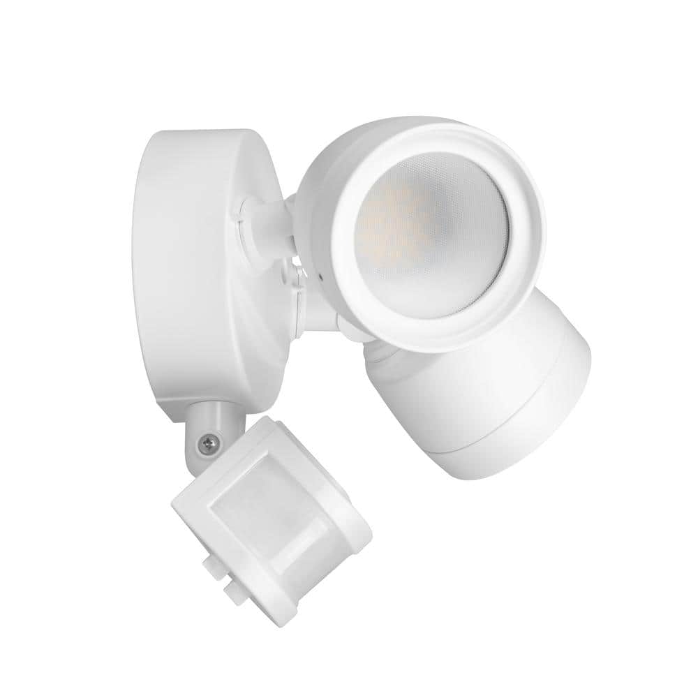 240-Degree White Motion Activated LED Outdoor Twin Head Security Flood Light - $40
