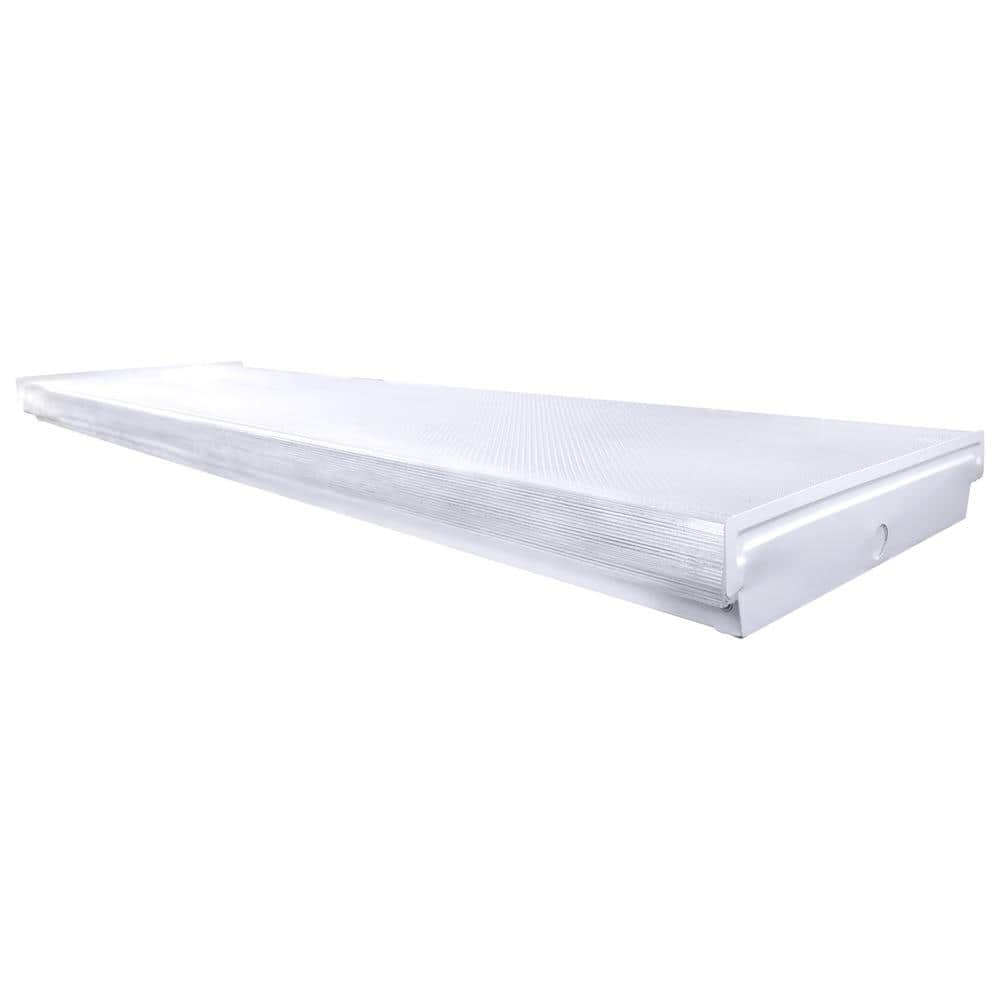 Commercial Electric 4 ft. 8000 Lumens Integrated LED White Wrap Light, 4000K - $60
