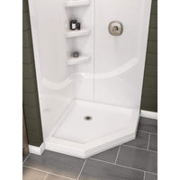 Delta 38 in. x 38 in. Neo-Angle Corner Shower Pan Base with Center Drain in White - $125