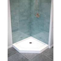 Delta 38 in. x 38 in. Neo-Angle Corner Shower Pan Base with Center Drain in White - $125