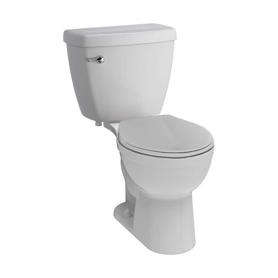 Delta Foundations 2-Piece 1.28 GPF Single Flush Round Toilet in White - $90