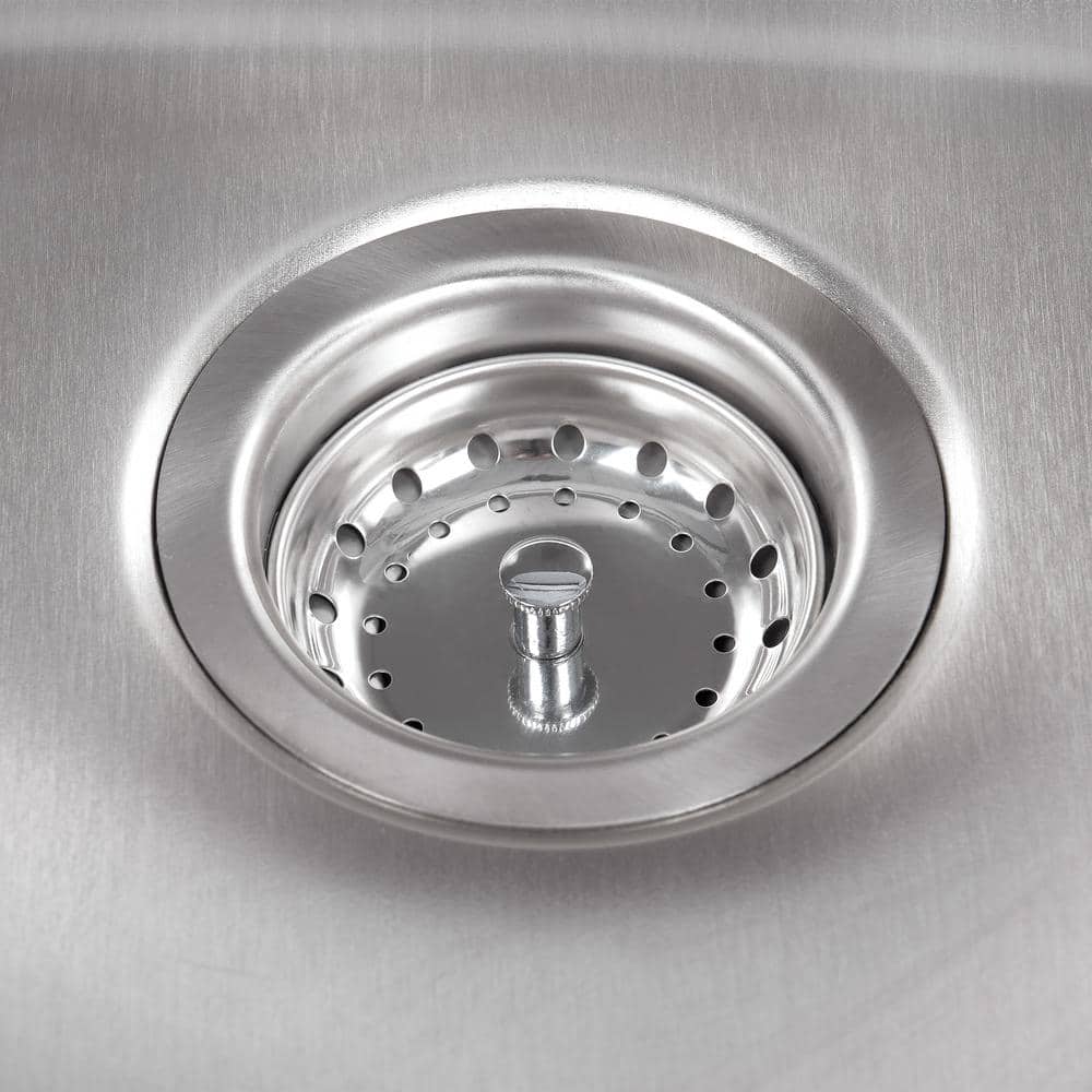Glacier Bay 24 in. W x 21 in. D x 34 in. L Stainless Steel Laundry Sink with Faucet - $220