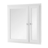 25 in. W x 25.8 in. H Rectangular Wood Composite Medicine Cabinet with Mirror - $85