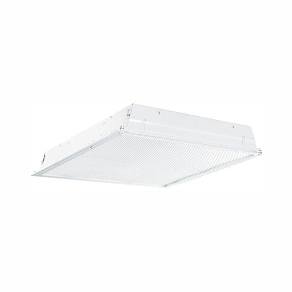 2 x 2 ft. White Integrated LED Drop Ceiling Troffer Light with 3200 Lumens, 3500K - $40