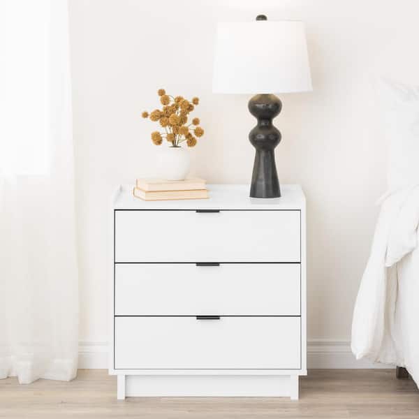 Simply Modern White 3-Drawer 26.5 in. W Nightstand - $70