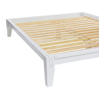 Yume Bed White Pine Wood Frame King Platform Bed - $180