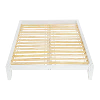Yume Bed White Pine Wood Frame King Platform Bed - $180