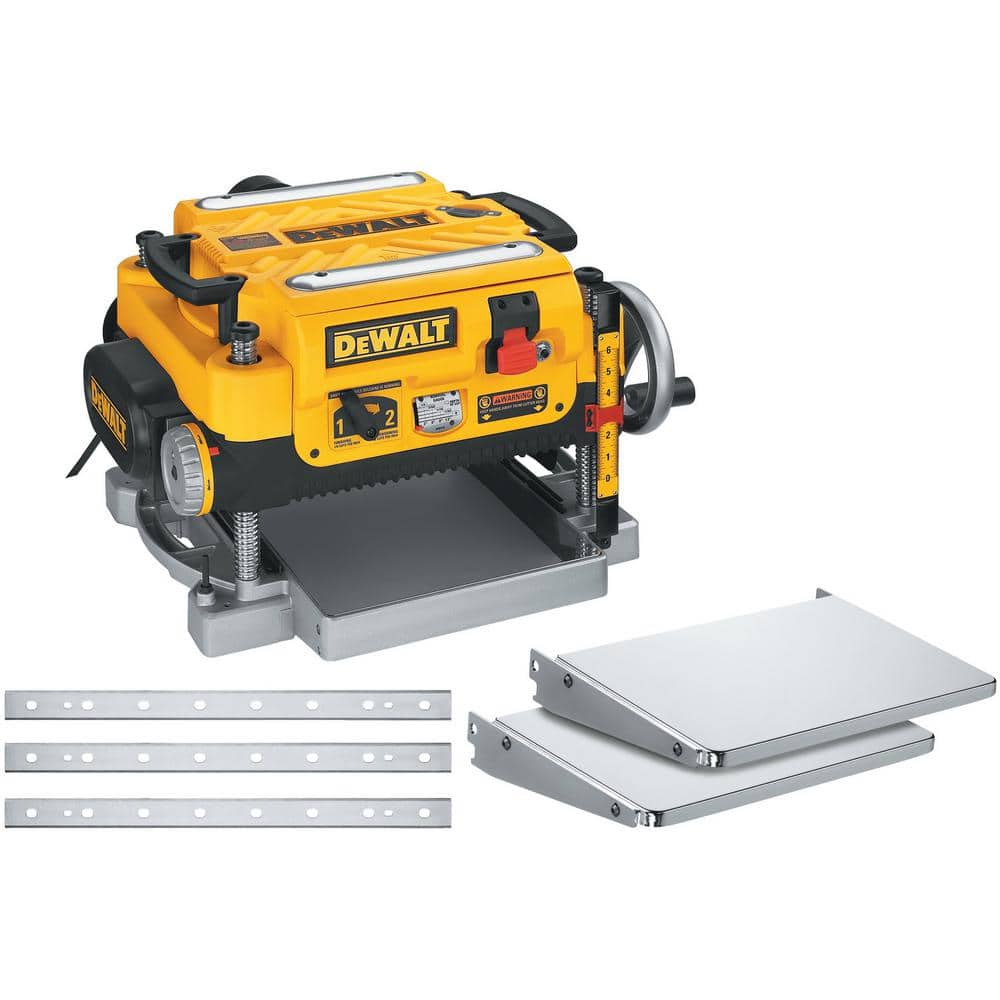 15 Amp Corded 13 in Heavy-Duty 2-Speed Bench Planer w/ (3) Knives In/Out Feed Table - $585