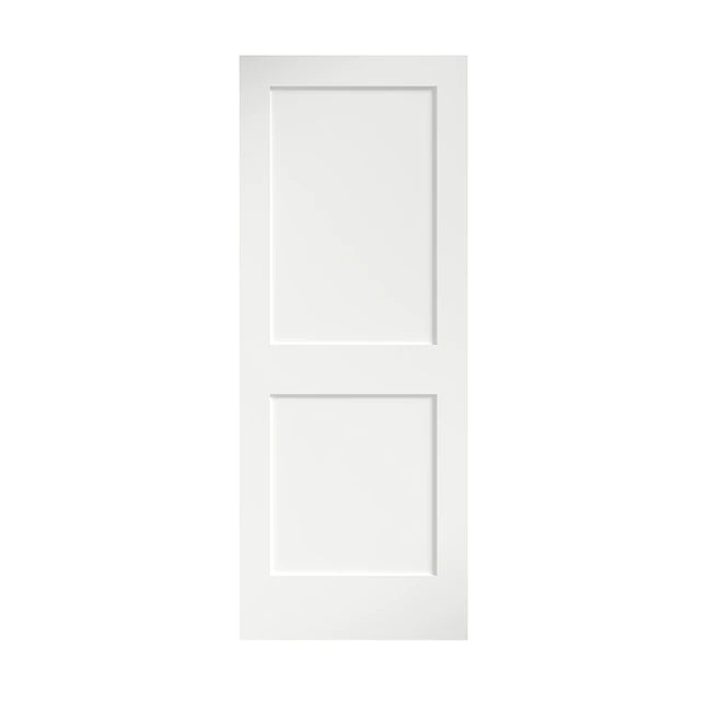 EightDoors Shaker 24" x 80" White 2-Panel Square Solid Core Primed Pine Door - $110