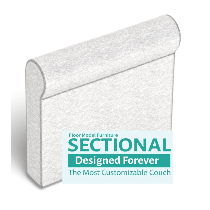 Cover: Side, Roll Arm - Tonal Sterling Chenille - Floor Model