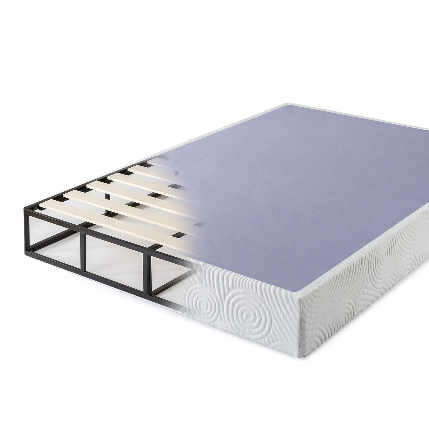 ZINUS Metal Box Spring with Wood Slats /9 Inch Mattress Foundation / Sturdy Steel Structure / Easy Assembly, Twin - $35
