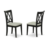 Logan Dining Table & 2 Dining Chairs by East West Furniture, Black/White- $270