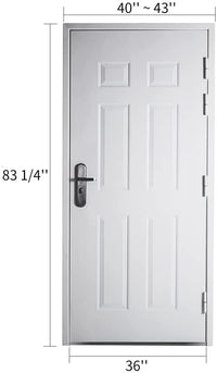 Steel Security Door with Frame 6 Panel 36" Door Slab - $480