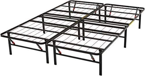 Amazon Basics Foldable Metal Platform Bed Frame with Tool Free Setup, 14 Inches High, Full, Black - $55