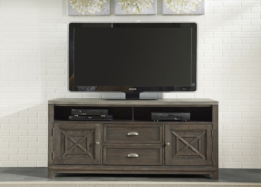 Heatherbrook Charcoal and Ash Entertainment TV Stand by Liberty - $550