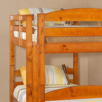 BWSTOTHY Solid Wood Twin over Twin Bunk Bed - $190